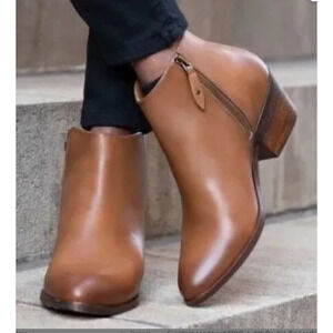 Frye Judith Ankle Boots Women’s 8.5 Brown Leather 3471733 Double Zip Booties